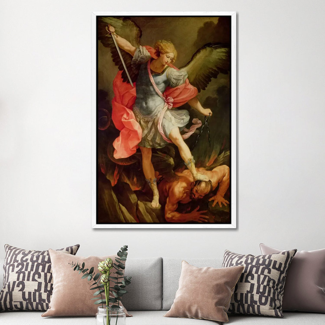The Archangel Michael Defeating Satan by Guido Reni - Print on Canvas
