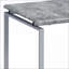 Ensemble de tables basses 3 pièces gris industriel pour salon, base en métal argenté et amp; Aspect cohésif