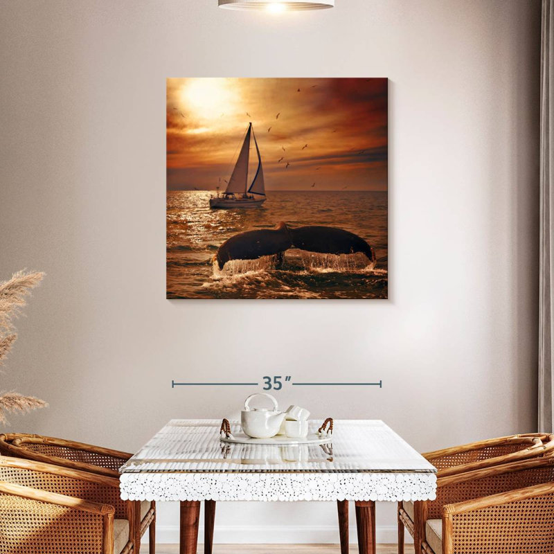 Crowle Sunset Whale Watching, 36" H x 36" W