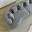 Canapé modulaire incurvé surdimensionné de 111,5 pouces de style nuage sans os avec 6 coussins en velours côtelé de luxe avec siège profond-133674403-133674405-133674410
