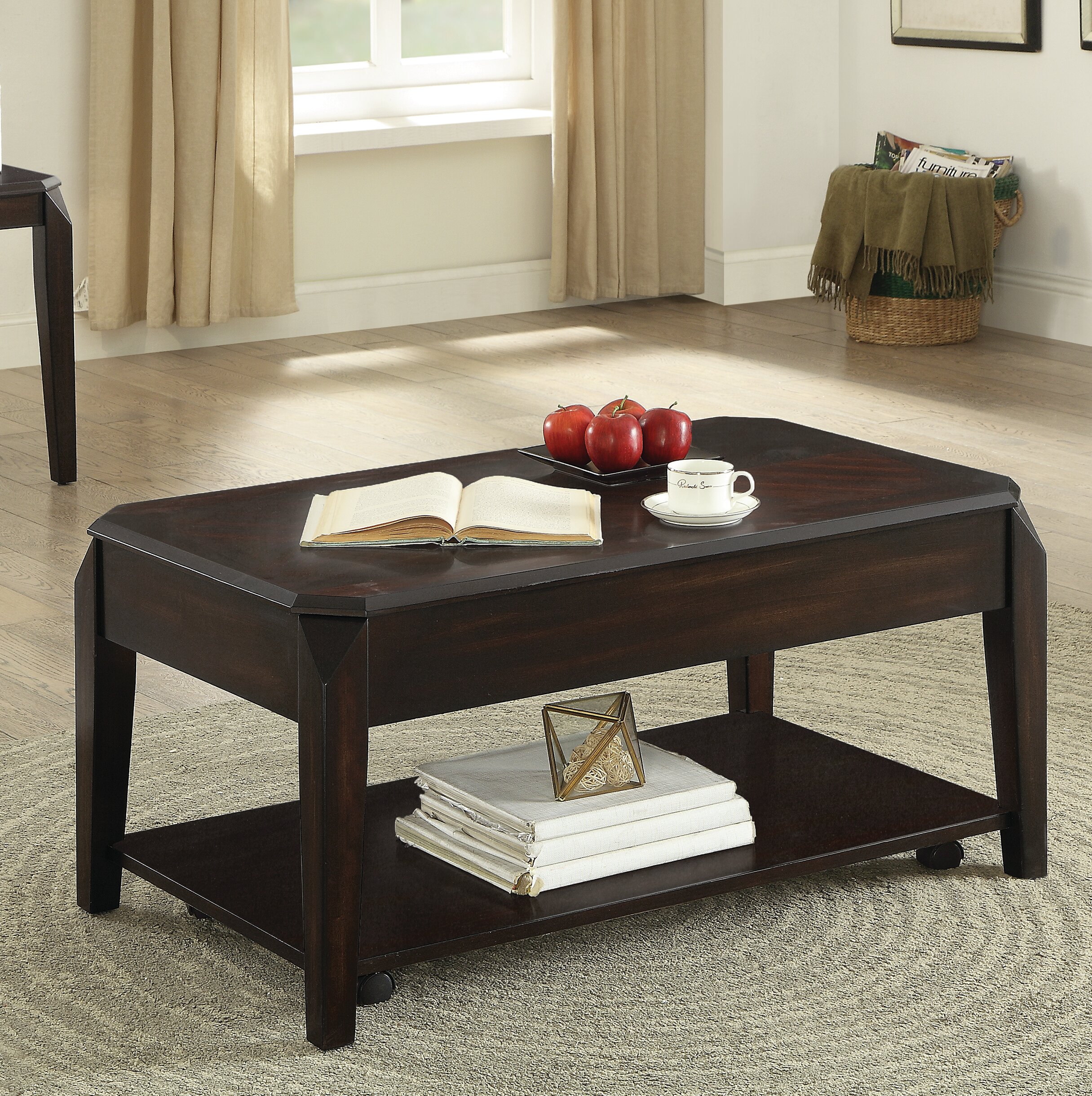 Red Barrel Studio Torre Solid Wood Coffee Table with Storage | Wayfair