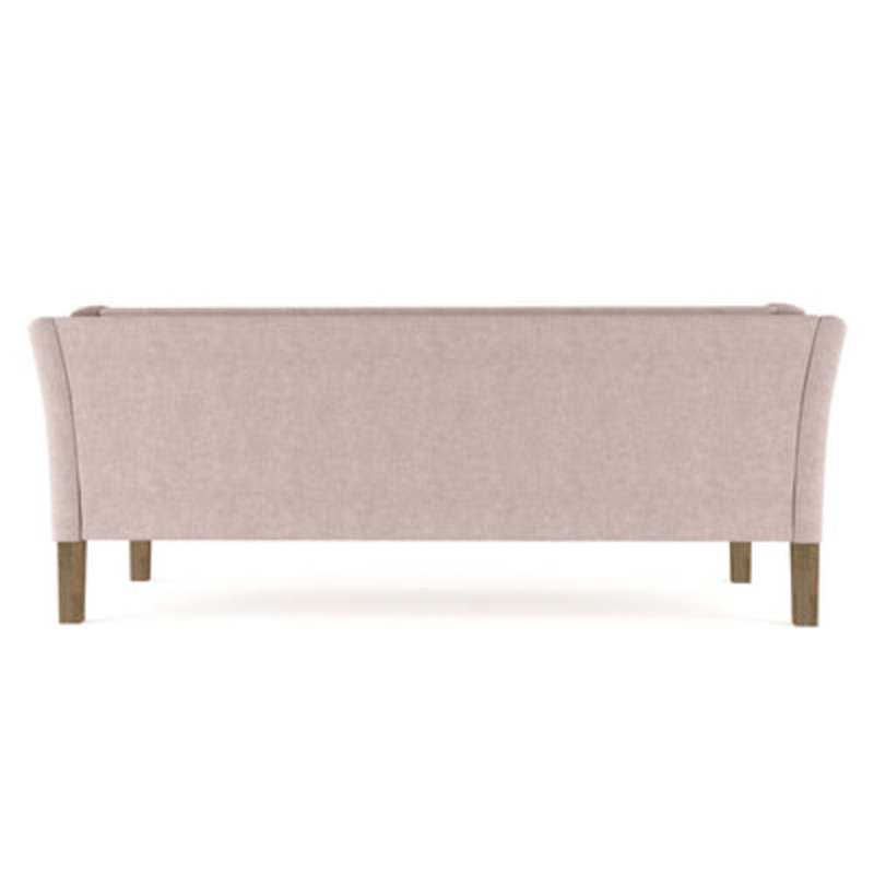 Charlton Flared Shelter-Arm Sofa, Plush Velvet Blush, Weathered, 31" H x 84" W x 33" D