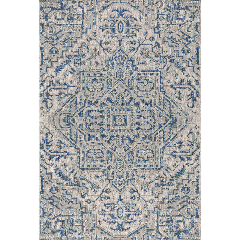 Ikat Indoor / Outdoor Area Rug, Rectangle 236 x 305cm