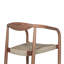 Chaise de salle à manger d'extérieur Cove avec pieds fuselés en bois d'eucalyptus brun et assise en corde