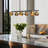 Christobal 6 - Light Modern Kitchen Island Linear Black/Brass Pendant Light