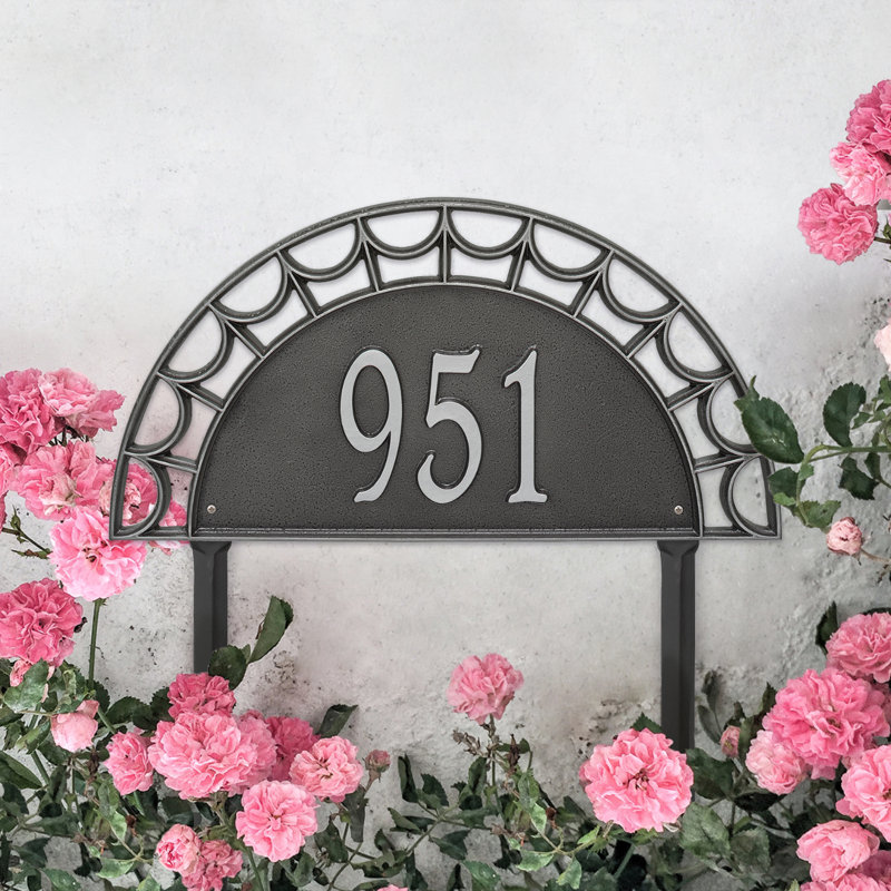 Plaque d'adresse sur 1 ligne Signature Series, Gris fumée, Gris, Oui