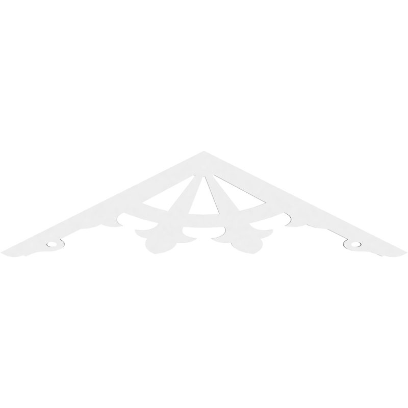 Riley Architectural Grade PVC Gable, 17.5" H x 60" W x 1" D, 6/12