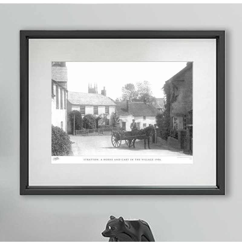 Stratton, A Horse And Cart In The Village 1906 by Francis Frith - Single Picture Frame Print, 28cm H x 36cm W x 2.3cm D