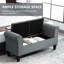 Banc avec repose-pieds capitonné avec accoudoirs roulés pour le salon ou le couloir-466503278