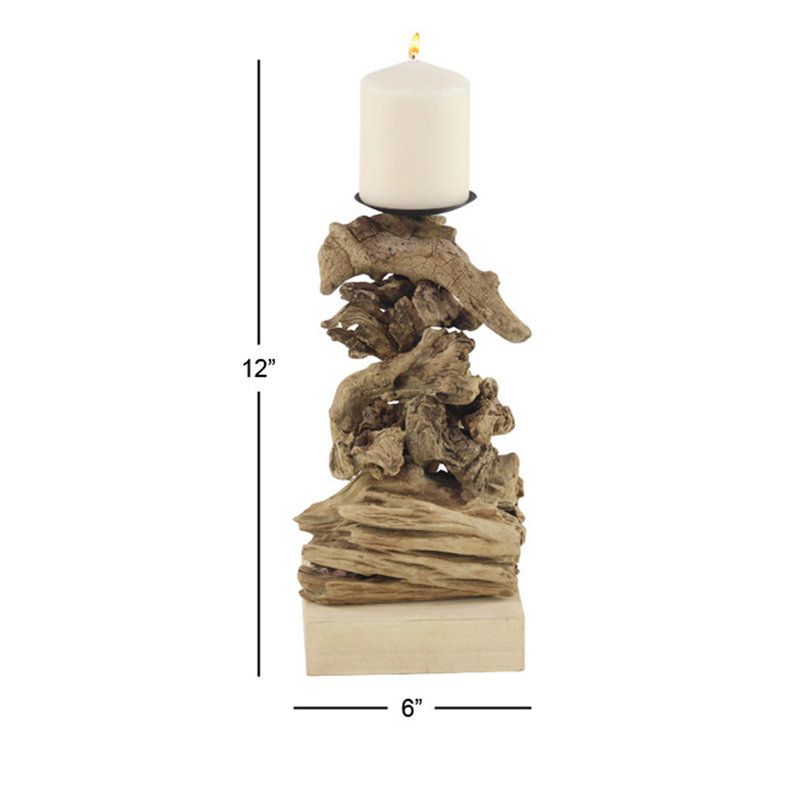 Chandelles en bois rustique