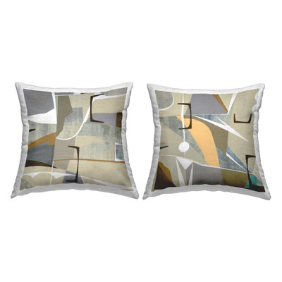 Ensemble de 2 coussins d'extérieur à motif géométrique rétro par Liz Jardine