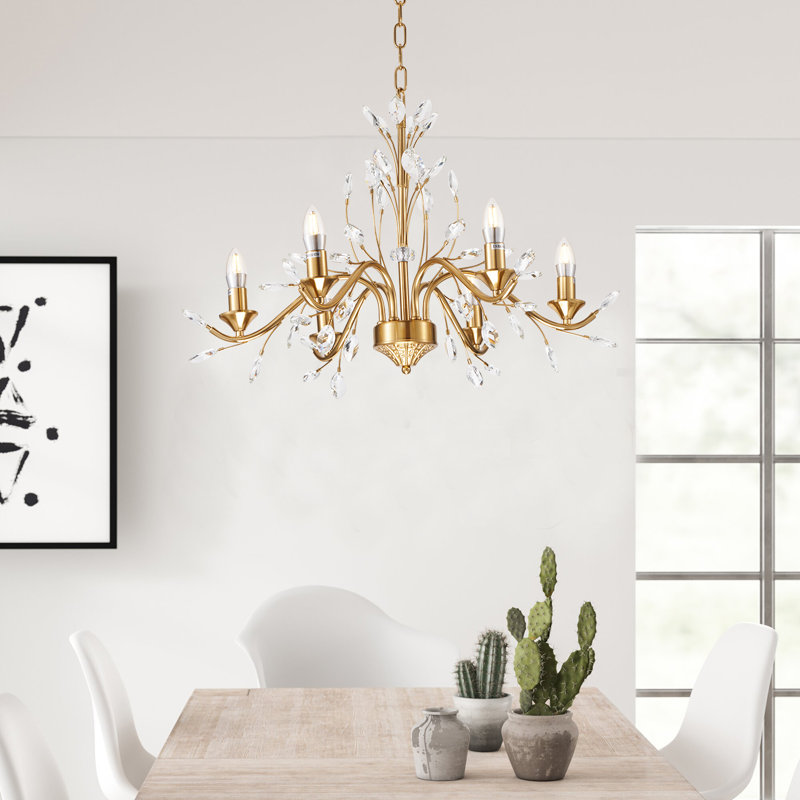 Lustre en cristal 6 lumières Jazayvion