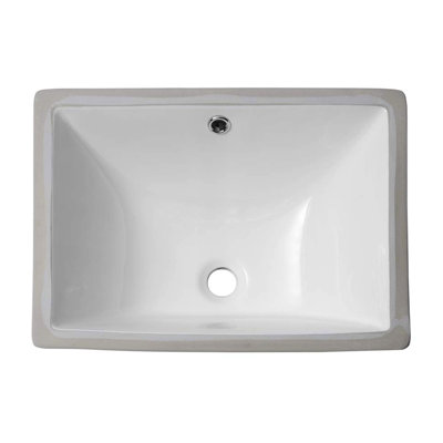 20.08"X15" Ceramic Rectangular Bathroom Sink With Overflow - Undermount, Stain , For Various Baths Undermount 20.08"X15", Adds Space To Your