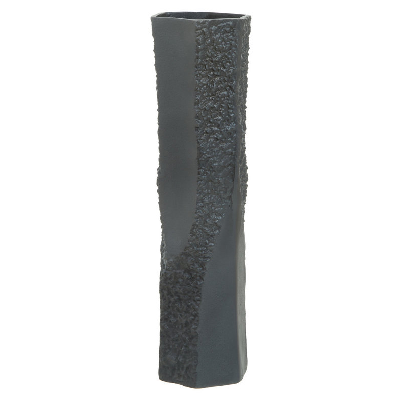Azilyn Ceramic Table Vase, Grey, 46cm H x 11cm W x 11cm D