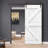 Panelled Wood Painted Z Series Diy Barn Door with Installation Hardware Kit-93777603