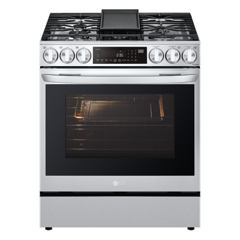 LG 6.3 cu. ft. Smart wi-fi Enabled ProBake Convection® InstaView® Dual Fuel Slide-In Range with Air Fry