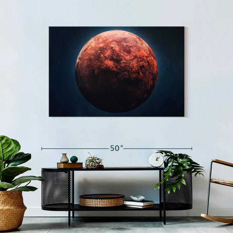 Oberle Red Mars Planet, 30" H x 45" W