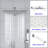 12 Inch Shower System Bathroom Rain Shower Combo Set Wall Mounted Rainfall Shower Head with Faucet-59390483