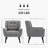 Tufted Upholstered Wide Back Armchair（Set of 2）-412486720