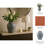 Stylish Flower Terracotta Vase With Weathered Finish - Classic Form Perfect For Dining Room - Tall Table Vase For Home Decor - Blue