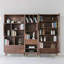 Bibliothèque de rangement en bois massif de style européen