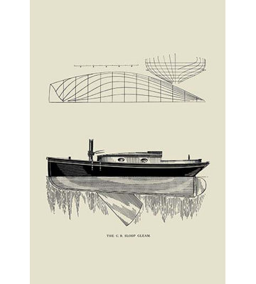« the c.b. sloop gleam » par charles p. kunhardt, impression