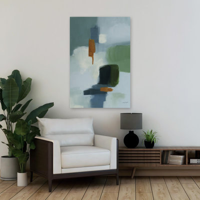 Wild Moment II - Art contemporain abstrait noir et bleu