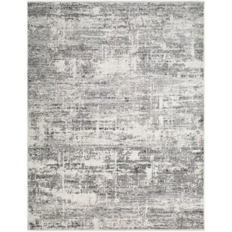 Lausanne Abstract Area Rug, Brown/Ivory/Cream/Black, Rectangle 5'3" x 7'