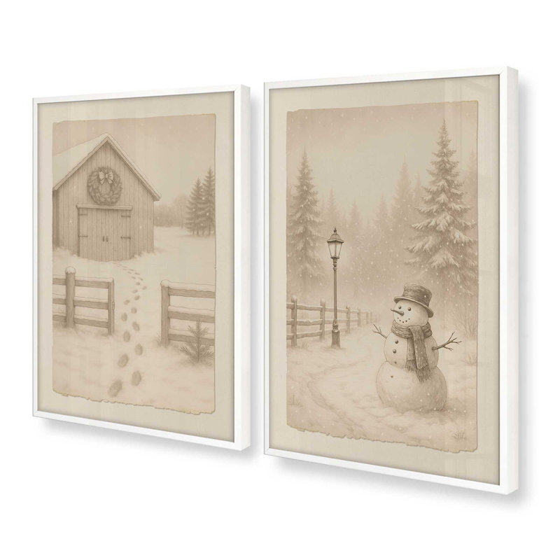 «Frosted Memories», reproduction d'art, H 11,5 po x l 19 po, Blanc opaque