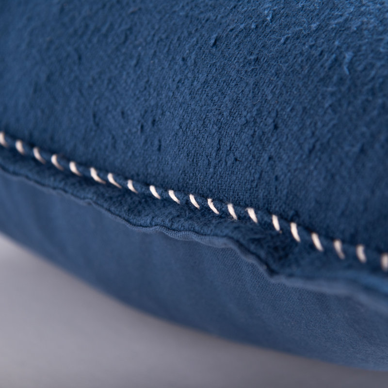  Coussin décoratif en coton texturé, Bleu