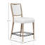 De 2 tabourets de comptoir de couleur sable - Siège rembourré pour le confort en bois massif + tabouret de hauteur 2, coloré, avec assise