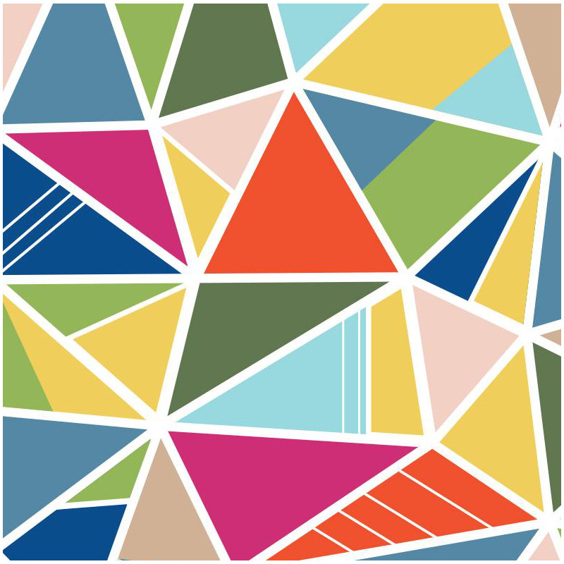 Collide-O-Scope Geometric Wallpaper Roll by Jamie Graney, Spring