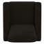 Chaise d'appoint noire avec pieds en métal