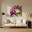 Orchidées hawaïennes, art mural gris en métal-1077400390