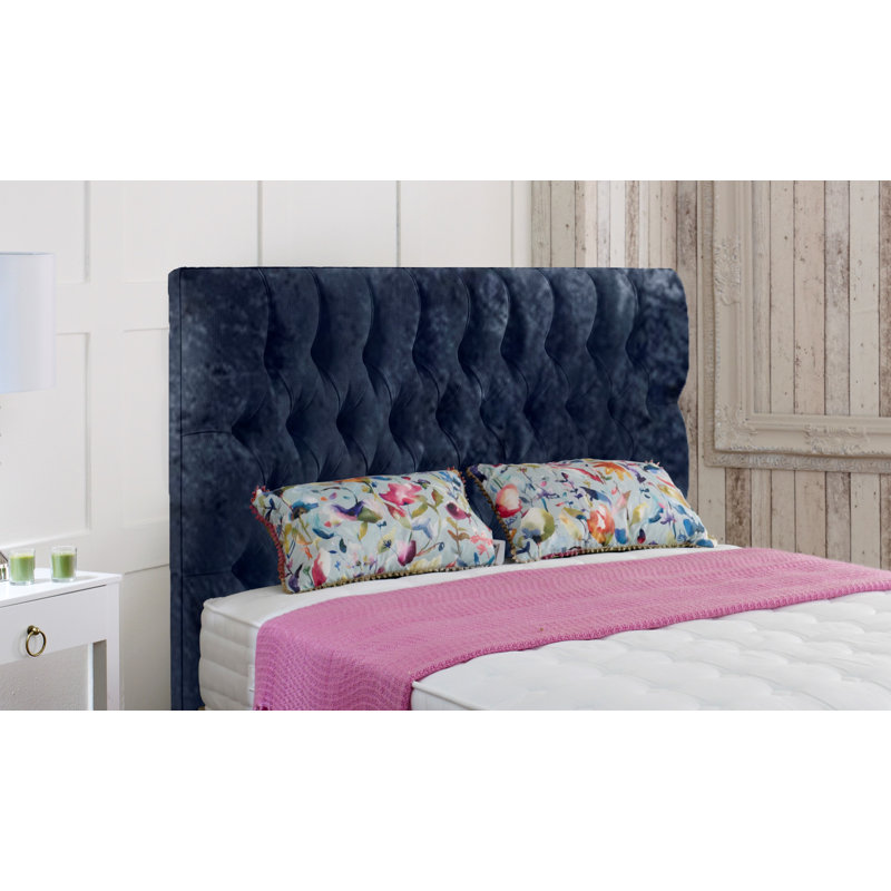 Westbrook Upholstered Headboard, Small Single, Blue