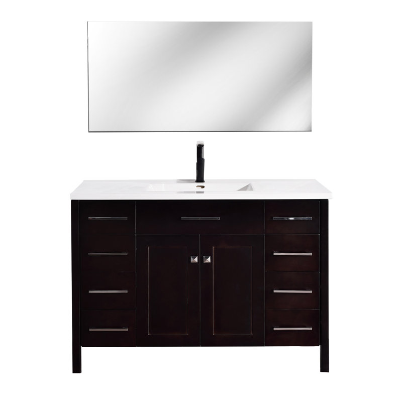 Ensemble de meuble-lavabo simple 48 po Lassay, Espresso