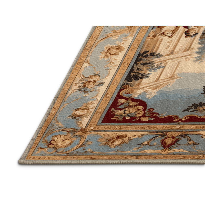 Tapis beige français lavable à la machine, Tapis de couloir 2 pi x 4 pi