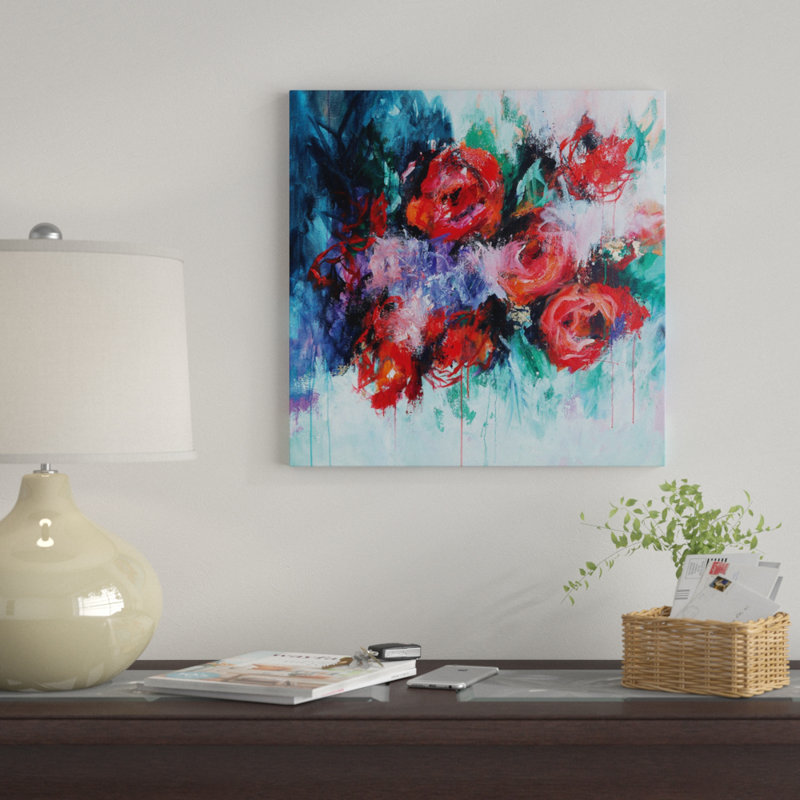 " Stepping Into The Light " by Sana Jamlaney, 18" H x 18" W x 1.5" D, Black Framed Canvas, No Mat