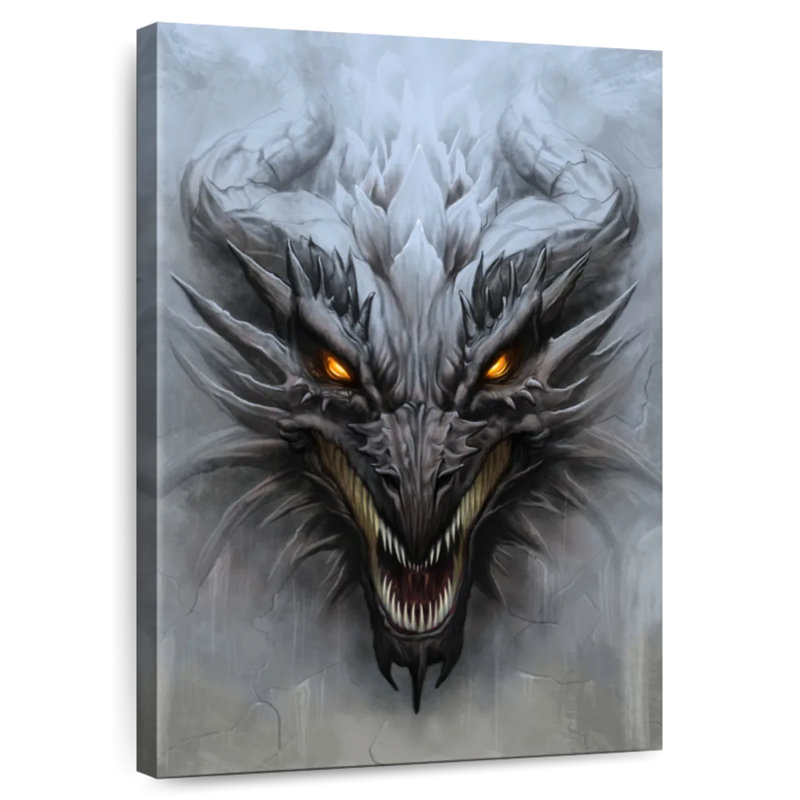Kelan Fierce Dragon Head, 12" H x 8" W