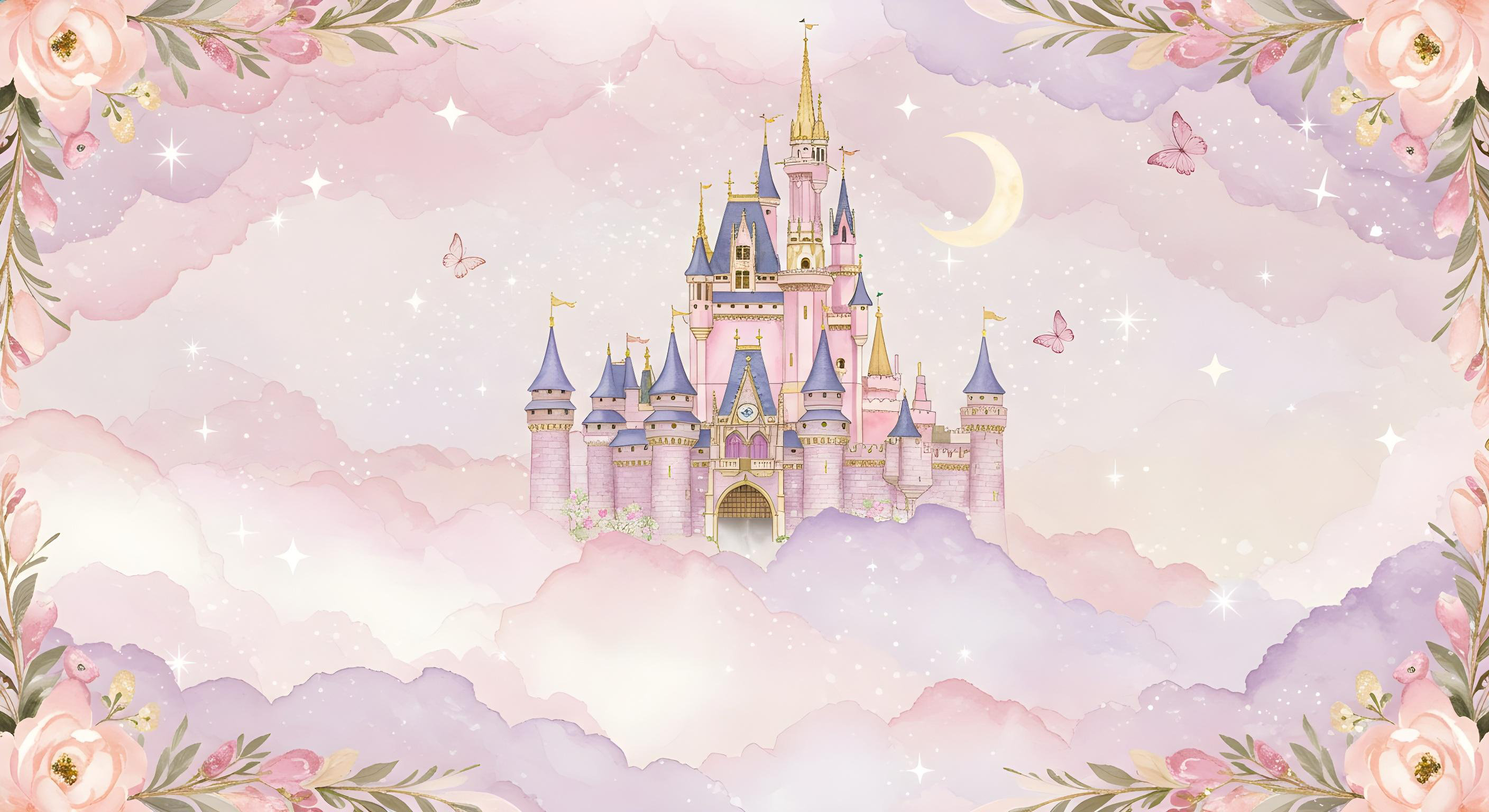 Zoomie Kids Princess Castle Wall Graphics Room Wallpaper Nursery Self ...