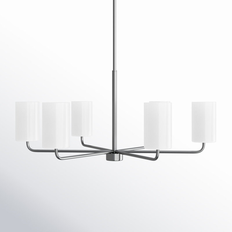 Vivien Vincente 6 - Light Chandelier, Brushed Steel, Yes
