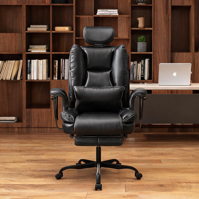 Fauteuil de direction à structure en acier Workspace avec rembourrage en mousse viscoélastique, appui-tête réglable, dossier haut et mécanisme de levage