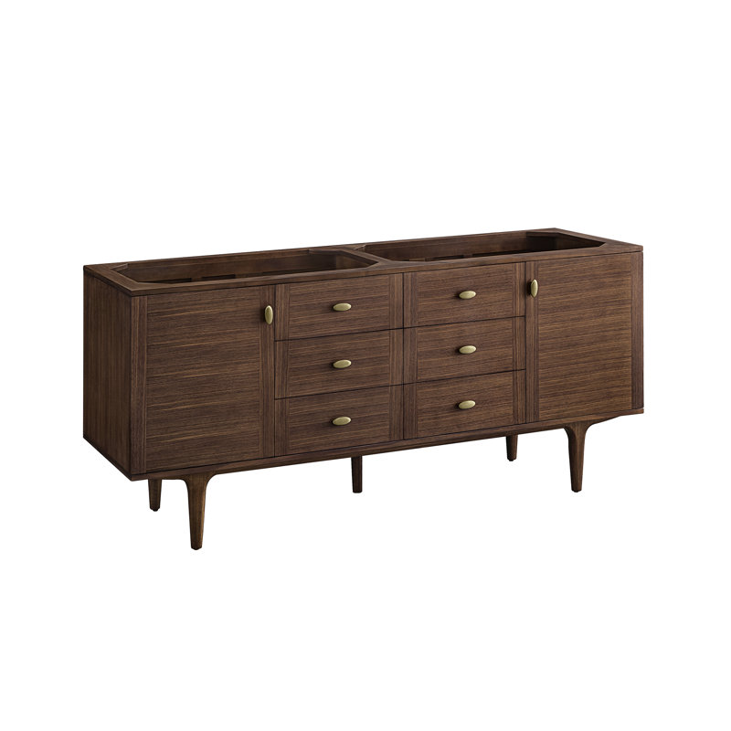 Amberly 72" Double Bathroom Vanity Base Only