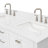 Cambridge 60.25'' Double Bathroom Vanity with Carrara Quartz Top-1431290258