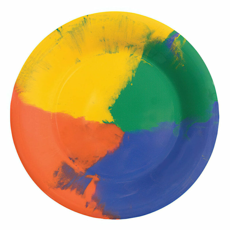 Vibrant Multicolor 9'' Melamine Salad/Dessert Plates, Set of 12
