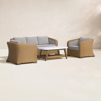 Edicott 5-Person Eucalyptus Patio Seating Group