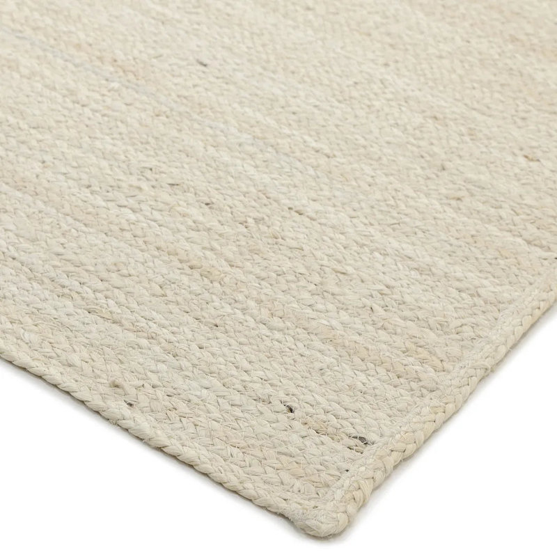 Flatweave Tencel Geometric Area Rug, Rectangle 6' x 9', Beige