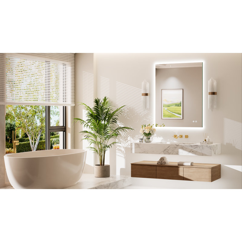 Armadale Backlit LED Anti-Fog Bathroom Mirror, 28" x 36"