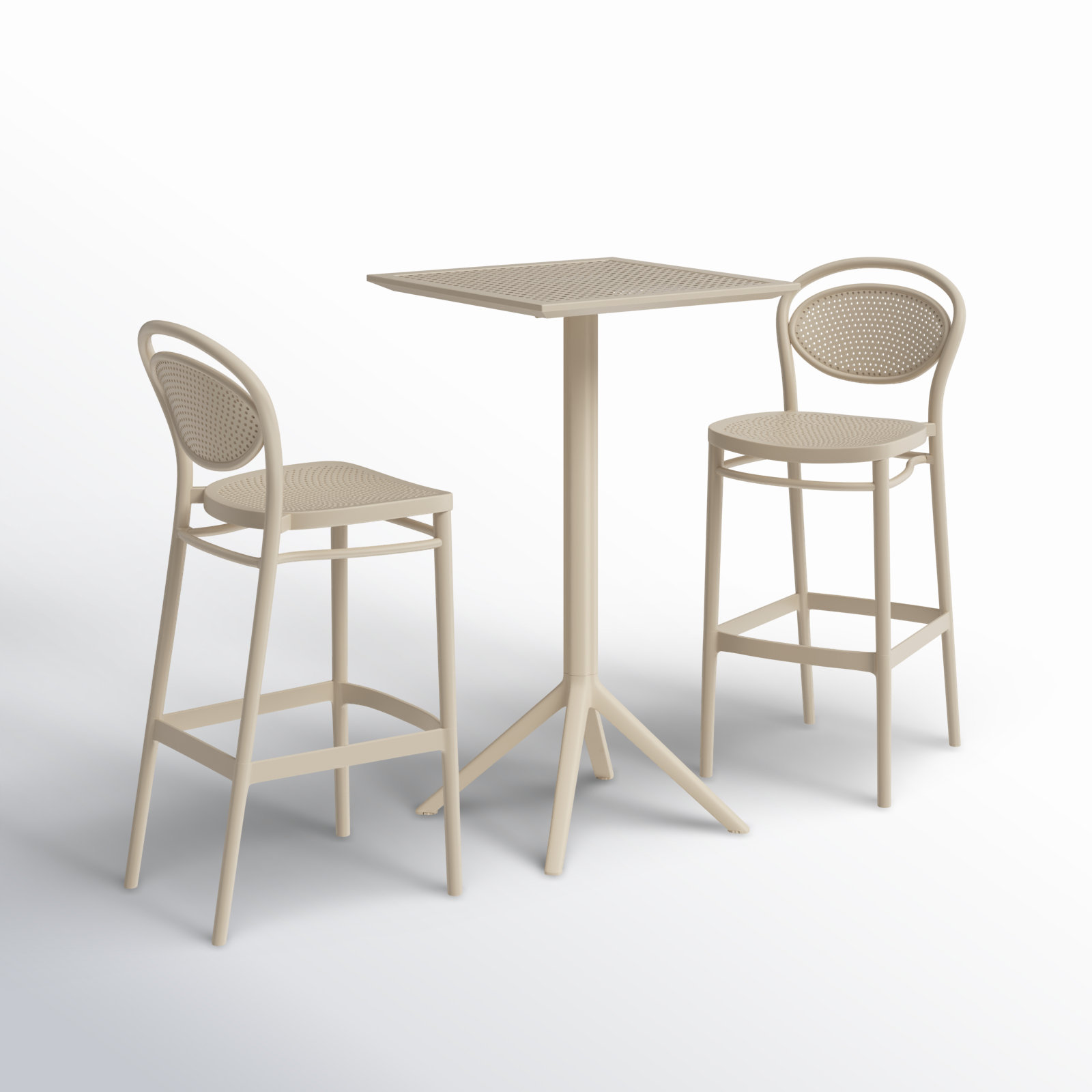 Farrah 24" Patio Dining Set, Taupe