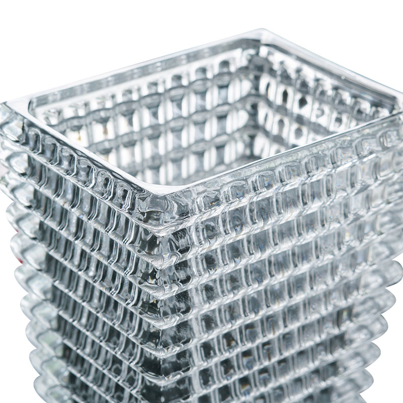 Vase - Set of 3 - 5.5" x 4" x 9" - Clear